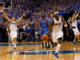 Oklahoma City Thunder v Dallas Mavericks - Game Five  Dallas  TX - MAY 25: Jason Terry and Jose Jua