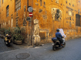 Scooter in Street  Rome  Italy