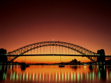Sydney Harbour Bridge at Sunset  Sydney  New South Wales  Australia