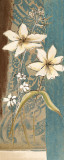 Fancy Floral on Blue I