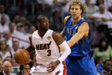 Dallas Mavericks v Miami Heat - Game Two  Miami  FL - JUNE 02: Dwyane Wade and Dirk Nowitzki