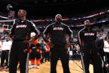 Dallas Mavericks v Miami Heat - Game Two  Miami  FL - JUNE 2: Chris Bosh  LeBron James and Dwyane W