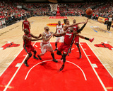 Miami Heat v Chicago Bulls - Game Five  Chicago  IL - MAY 26: Dwyane Wade and Joakim Noah