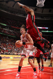 Miami Heat v Chicago Bulls - Game Five  Chicago  IL - MAY 26: Joakim Noah and Udonis Haslem