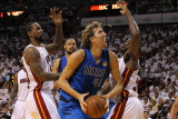 Dallas Mavericks v Miami Heat - Game Two  Miami  FL - JUNE 02: Dirk Nowitzki  Joel Anthony and Udon
