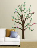 Tree With Multi-Colored Birds