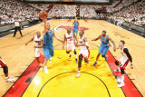 Dallas Mavericks v Miami Heat - Game One  Miami  FL - MAY 31: Jose Juan Barea and Chris Bosh