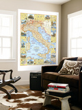 Travelers Map Of Italy Map 1970 Side 1