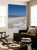 USA  New York  Long Island  the Hamptons  Westhampton Beach  Beach Erosion Fence