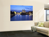 Notre Dame Cathedral and River Seine  Paris  France