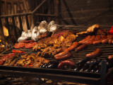 Sausages on a Grill  Mercado Del Puerto  Montevideo  Uruguay