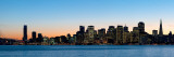 City Skyline And a Bridge at Dusk  Bay Bridge  San Francisco  California  USA 2010