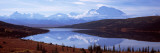 Reflection of a Mountain Range in a Lake  Mt McKinley  Wonder Lake  Denali National Park  Alaska