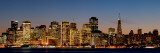 Buildings Lit Up at Dusk  San Francisco  California  USA 2010