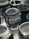 Mate Cups at a Market Stall  Plaza Constitucion  Montevideo  Uruguay