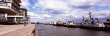 Tugboats in the River  Hamburg Harbour  Elbe River  Hamburg  Germany