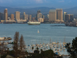 Harbor And City Viewed From Point Loma  Shelter Island Yacht Basin  San Diego  California  USA