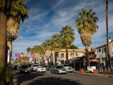 Traffic on Road with Palm Trees at the Roadside  South Palm Canyon Drive  Palm Springs