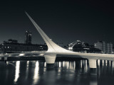 Buildings with a Footbridge at the Port  Puente De La Mujer  Puerto Madero  Buenos Aires  Argentina