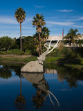 Mammoth Sculpture in a Pool  La Brea Tar Pits  Miracle Mile  Los Angeles County  California  USA