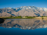 Reflection of Mountains in a Pond  Desert Princess Country Club  Palm Springs