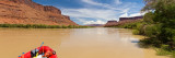 Inflatable Raft in a River  Colorado River  Grand County  Utah  USA