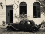 Vintage Car Parked in Front of a House  Calle De Portugal  Colonia Del Sacramento  Uruguay