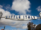 Low Angle View of a Signboard  India Street  Little Italy  San Diego  California  USA