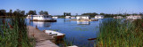 Boathouses in a Lake  Lake Erie  Erie  Pennsylvania  USA