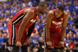 Miami Heat v Dallas Mavericks - Game Four  Dallas  TX -June 7: Dwyane Wade and Mario Chalmers