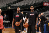 NBA Finals Practice and Media Availability  Dallas  TX -June 6: Dwyane Wade and LeBron James