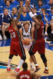 Miami Heat v Dallas Mavericks - Game Three  Dallas  TX -June 5: Dirk Nowitzki  Udonis Haslem and Ch