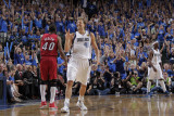 Miami Heat v Dallas Mavericks - Game Three  Dallas  TX -June 5: Dirk Nowitzki and Udonis Haslem
