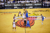 Dallas Mavericks v Miami Heat - Game Six  Miami  FL - June 12: Joel Anthony and Tyson Chandler