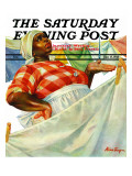 "Rain on Laundry Day " Saturday Evening Post Cover  June 15  1940