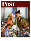 "Before Dinner Kiss " Saturday Evening Post Cover  April 9  1949