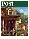 "Birdhouse Builder " Saturday Evening Post Cover  May 8  1948