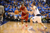 Miami Heat v Dallas Mavericks - Game Three  Dallas  TX -June 5: Mario Chalmers and Jose Barea