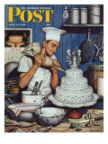 "Icing the Wedding Cake " Saturday Evening Post Cover  June 16  1945
