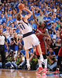 Miami Heat v Dallas Mavericks - Game Three  Dallas  TX -June 5: Dirk Nowitzki and Udonis Haslem