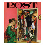 "Hunting His Tux for the Party " Saturday Evening Post Cover  March 31  1962