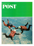 "Sky Divers " Saturday Evening Post Cover  June 18  1966