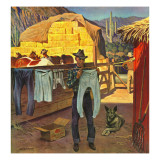 "Cowboy Hanging Out His Laundry " March 1  1947