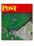 "Baton Twirlers Leave the Field " Saturday Evening Post Cover  November 17  1962