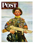 "Commando Kid " Saturday Evening Post Cover  October 14  1944