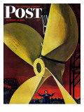 "Ships Propeller " Saturday Evening Post Cover  February 26  1944