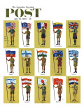 "International Boy Scouts " Saturday Evening Post Cover  July 23  1960