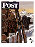"Ski Equipment Still Life " Saturday Evening Post Cover  February 3  1945