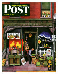 "Hardware Store at Springtime " Saturday Evening Post Cover  March 16  1946