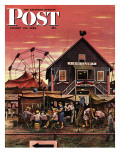 "Four-H Fair " Saturday Evening Post Cover  August 28  1948